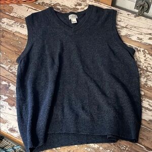 L.L. Bean Black Charcoal grey Vest XXl